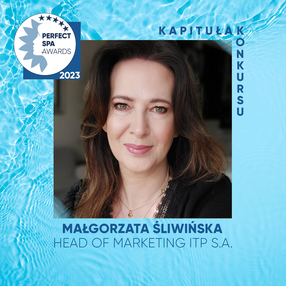 Małgorzata Śliwińska jurorem konkursu Perfect SPA Awards 2023 Kapituła Konkursu - Małgorzata Śliwińska